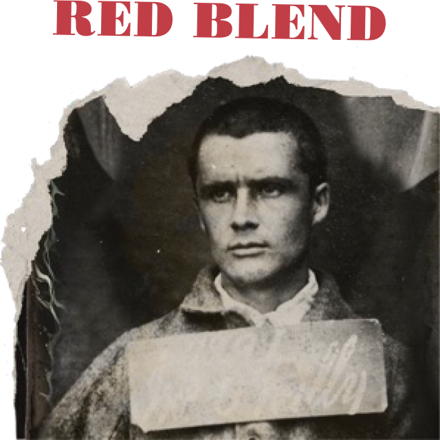 19 Crimes Red Blend wine label with old ripped photo of John Boyle O'Reilly